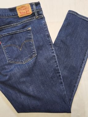 Levis 311 Shaping Skinny Womens Jeans 33 Blue Mid Rise Dark Wash Denim 5 Pockets